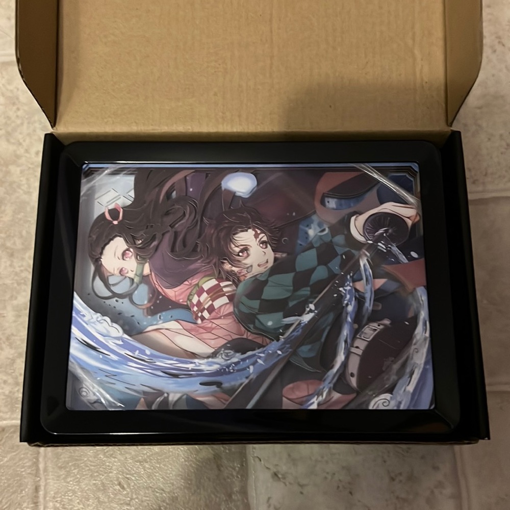 Light up demon slayer desk frame